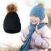 Shop Black Fleece Winter Hat for Toddlers (2-6 Years) | Warm Soft & Cozy Thermo Neck Warmer & Ear Protector - Buy Online on GoSupps.com