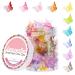JASVERLIN Gradient Butterfly Hair Clips Mini Plastic 90s Hair Clip for Women Girl Assorted Color No Crease Hairclips Toddler Y2K Hair Accessories with Organized Set 50pcs 10 Colors (Gradient Color)