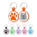 Whoseid QR code Cat brand modifiable pet online profile allocation page several emergency contacts silicone cat brand light no jinging collar accessories (medium to large breeds-3.2 medium to large breeds-1.25 "Orange/evening red in a zigzag pattern (Suns