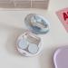 Aipu Hat Contact Lens Container with Mirror - Cute Portable 4-Piece Set in White Khaki Blue & Yellow for Easy Lens Removal - Buy Online on GoSupps.com