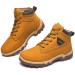 ZGR womens hiking boots Waterproof Non Slip mid boot Outdoor trekking walking Lightweight Hiking Shoes 7 Apricot