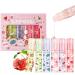 Sitovely 6pcs Roll On Lip Gloss,Fruity Flavored Lip Oil,Nourishing Lip Oil,Lip Balm,Lip Makeup