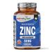 Zinc Capsules High Strength - 50mg Elemental Zinc 180 Vegan Capsules (6 Month Supply) Zinc Gluconate - Chelated Zinc Supplements for Immune System Hair Skin Bones Nails Made by Nutrabytes