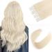 Sixstarhair tape in extensions 20PCs 50g 45cm blonde real hair extensions tape remy invisible tape in hair extensions real hair #60 45 cm 60 #