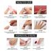 24Pcs Long Coffin Glossy Green Press on Nails with Rose Gold Foil - Full Cover Extra Long Fake Nails for Women (Style 9) - Buy Online on GoSupps.com