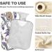 Naanle Hot Water Bottle with Paisley Flower Cover - 2L Transparent Heat Bottle for Back Pain Relief Hand/Foot Warmer Neck Warmth & Cold Therapy - International Shipping Available - Buy Online on GoSupps.com