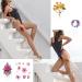 Roarhowl Extra Large Flower Temporary Tattoo for Women - Waterproof Fake Tattoos - Buy Online on GoSupps.com