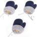 JIAHG Children's Winter Knit Gloves with String - Cute Cartoon Fox Kids Mittens for Baby Toddlers - Bear-navy - 1-3 Years Boys and Girls - Buy Online on GoSupps.com