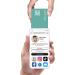 NFC Business Card - Social Master Digital Plastic Wallet Sized Card for Instant Contact & Social Media Sharing - iOS & Android Compatible (Aqua White) - Buy Online on GoSupps.com