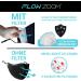 FLOWZOOM Black Fabric Masks | Washable Mouth & Nose Protection | Adjustable Elastic Bands | Size M - International Shipping Available - Buy Online on GoSupps.com