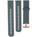 Garmin Quick Release Band, 20mm, Granite Blue with Rose Gold Hardware Silicone Two sizes included Granite Blue with Rose Gold Hardware
