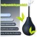 Black Silicone Enema Ball Set - 7.9 oz with 23.6" Hose & 4 Nozzles | Portable Cleaning for Men & Women - Fits Most Shower Systems - International Shipping Available - Buy Online on GoSupps.com