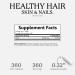 Bliss Serenity Biotin 10000mcg - Max Strength Hair, Skin, and Nails Supplement - 360 Mini Tablets for Women & Men - Energy & Growth Vitamins - Kosher Non-GMO - Buy Online on GoSupps.com