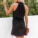 Sleeveless Off-Shoulder Black Dress - Women's Sexy Halter Mini Dress for Summer, X-Large - Buy Online on GoSupps.com