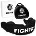 Fightr Premium Mundsprung - ideal breathing & easy to adapt |Sport tooth protection for boxes MMA Muay Thai hockey & martial arts |including hygiene box 1 set all black
