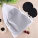 SIQUK 24 Reusable Cotton Rounds Black Makeup Remover Pads with Laundry Bag - Organic Bamboo Cleansing Cloth for Eye Makeup Removal and Face Washing - Buy Online on GoSupps.com