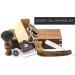 Vintage Barber Salon Luxury Shaving Kit | Straight Razor, Badger Hair Brush, Leather Strop & Honing Paste in Wooden Box - 5 Pc Set - Buy Online on GoSupps.com