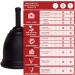 Buy Ruby Cup Menstrual Cup 2-Pack (S+M) - Soft Ergonomic & Perfect for Beginners - Includes 2 Donations - Ideal for Light to Strong Days - Buy Online on GoSupps.com