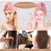 Domxies Microfiber Hair Towel Wrap - Ultra Absorbent Fast Drying Hair Towel for Long, Curly, Thick, Frizzy Hair - Grey+Mint Green - Buy Online on GoSupps.com