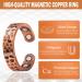 3500 Gauss Arthritis Copper Ring with 4 Strong Magnets - Effective Relief for Arthritis & Finger Pain | Magnetic Field Therapy for Rheumatism & Lymphatic Drainage - Buy Online on GoSupps.com