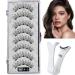 4Pairs Magnetic Eyelashes with Applicator Soft Magnets False Eyelashes for Women Dual Magnetic Eyelashes Set with Clip Magnetic Eyelashes Natural Look 3D Magnetic False Eyelashes without Eyeliner