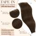 Hetto Tape In Extensions | Real Hair Dark Brown #4 - 45cm 50g Remy Hair Smooth Tapes - Buy Online on GoSupps.com