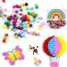 Acerich 2000 Pcs 1cm Assorted Pompoms - Multicolor Fuzzy Pom Poms for Valentine's Day Crafts - Buy Online on GoSupps.com