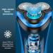 SweetLF Electric Razor for Men - 2023 Waterproof Rechargeable Shaver with LED Display | Ideal Wet & Dry Rotary Electric Shaver Gift for Dad Husband Boyfriend (Black Blue - Buy Online on GoSupps.com