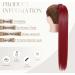 S-noilite 26" Clip in Hair Extensions Wrap Around Ponytail Long Straight Hairpiece Clip in Ponytail Hair Extension (26 inches Dark Red) - Buy Online on GoSupps.com