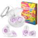 Concert Ear Plugs 2 Pairs High Fidelity Ear Plugs for Noise Reduction with Acoustic Filter 24dB Silicone Ear Plugs for Concerts Festival Nightclub DJs Musicians Noisy Workplace(Purple)