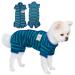 Tony Hoby Shirts for Dogs Dog Suit with striped and 4 legs soft and breathable dog tshirt dogs clothes for small medium large dogs (girl blue XS) XS dark blue - girl