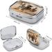 Three Running Horses Print Pill Box | Portable 2 Compartment Metal Pill Organizer | Decorative Medicine Case for Pocket or Purse - International Shipping - Buy Online on GoSupps.com