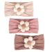 3pcs Baby Flower Headband Nylon Baby Headbands Soft Hairbands Baby Accessories for Newborns Toddlers Beige Pink Khaki
