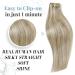 Runatur 25cm Clip-In Real Hair Extensions - Brown Blonde Highlights 7 Pieces 80g - Affordable Seamless Extensions #8P60 - Buy Online on GoSupps.com