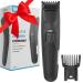 Men's Beard Trimmer 40 Length Adjustable Precision Dial & 2 Combs Professional Stainless Steel for Mustache Facial Hair Trimming Grooming Electric Cordless Clipper Gifts for Men Him Dad