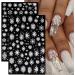 8 Sheets Christmas Nail Art Stickers Decals Self-Adhesive White Snowflakes Winter Nail Supplies Nail Art Design Decoration Accessories - Buy Online on GoSupps.com