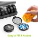 AUVON Black Weekly Pill Organizer for Large Pills | 7-Day Pill Box with Dual Protection | Travel-Friendly Small Pill Case for Medications Vitamins & Fish Oils - Buy Online on GoSupps.com