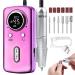 Cordless Nail Drill Professional: 45000 RPM Rechargeable Electric Nail File Kit Portable & Low Noise for Acrylic Gel Nails Manicure & Pedicure - Salon & Home Use