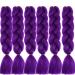 Kunsthaar Hair to Braid - Purple 24 Inch Kanekalon Ombre Jumbo Braids (6 Pieces) for Crochet & Box Braiding - Dark Violet - Buy Online on GoSupps.com