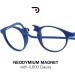 Didinsky Faraday Round Magnetic Glasses - Blue Light Blocking Anti-Reflective Stylish for Men & Women - 6 Colors 5 Sizes for Reading & Comfort - Buy Online on GoSupps.com