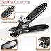 2024 Upgrade Nail Clippers for Men - Heavy Duty Thick Nail Cutters with Wide Jaw & Catcher | Mess-Free Ultra Sharp Fingernail Clippers for Seniors - Black - Buy Online on GoSupps.com