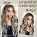 Wire Hair Extensions with 2 Removable Clips 20 Inch Wavy Curly Hair Invisiable Transparent Wire Extensions Hairpieces for Women - Ombre Dirty Blonde (20inch Mixed Brown & Blonde Highlights) - Buy Online on GoSupps.com