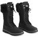 Womens Thermal Waterproof Snow Boots - Black/Black, Size 9 | POLAR Faux Fur, Rubber Sole for Outdoor Walking - Buy Online on GoSupps.com