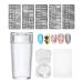 SAGEBIO Nail Art Stamper Clear Silicone Nails Stamping Jelly with Acrylic Scraper Transparent Visible Body DIY Manicure Nail Art Tool For DIY Nail Decor French Nail Manicure