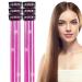 Hair Tinsel | 6 Shiny Clip in Hair Tinsel Kit | Colorful Fairy Glitter Hair Tinsel Clip Smooth for Christmas Daily Life Birthday Hot Pink