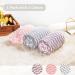 Good Nite 3 Pack Microfibre Hair Drying Towel Wrap Super Absorbent Twist with Buttons Dry Hair Turbans for Women Girl Wet Hair 65 x 25cm Small Stripes - Buy Online on GoSupps.com