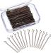 240 Pieces Bobby Pins Hair Clips Bun Hair Pins Hair Styling Pins with Clear Storage Box for Women Girls (Brown)