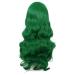 MapofBeauty 28 Inch Side Parting Bangs Long Curly Wavy Wig - Grass Green - Stylish Women's Hairpiece for Everyday Glam - Buy Online on GoSupps.com