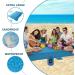 WELLAX Beach Blanket 9x10 Ft - Waterproof, Sandproof, Lightweight Mat for 8 Persons - Quick Drying, Durable, 8 Pockets, 4 Stakes - Great for Picnic, Camping, Travel - Blue - Buy Online on GoSupps.com