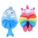 2pcs Cartoon Bath Ball Body Wash Sponge Body Exfoliating Bath Ball Bath Loofahs Body Sponge Esponja para Ba arse Exfoliating Bathing Balls or Child Cleaning Supplies Cute